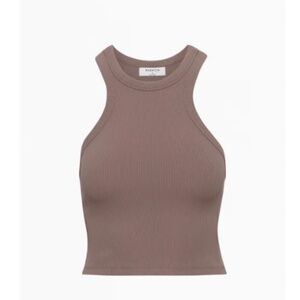 Aritzia Babaton Senna Formarib Tank in Deep Taupe
